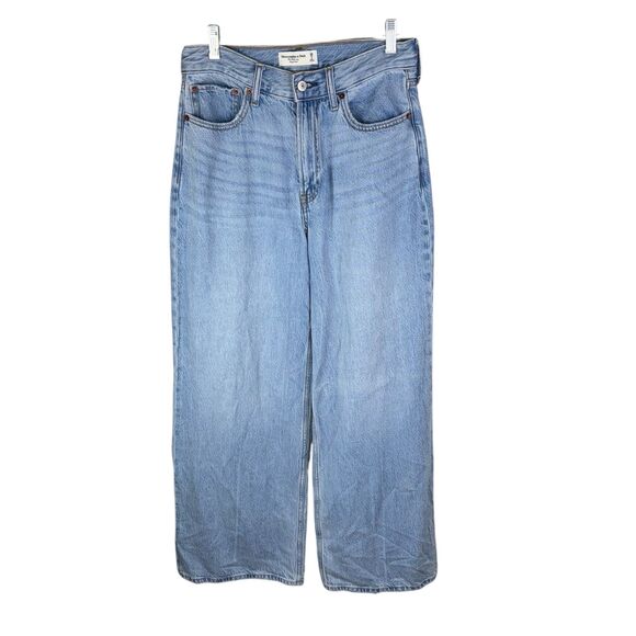 Abercrombie & Fitch Denim - Abercrombie & Fitch The Wide Leg High Rise Jeans 26 2 Medium Wash